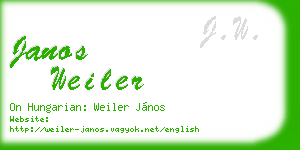 janos weiler business card